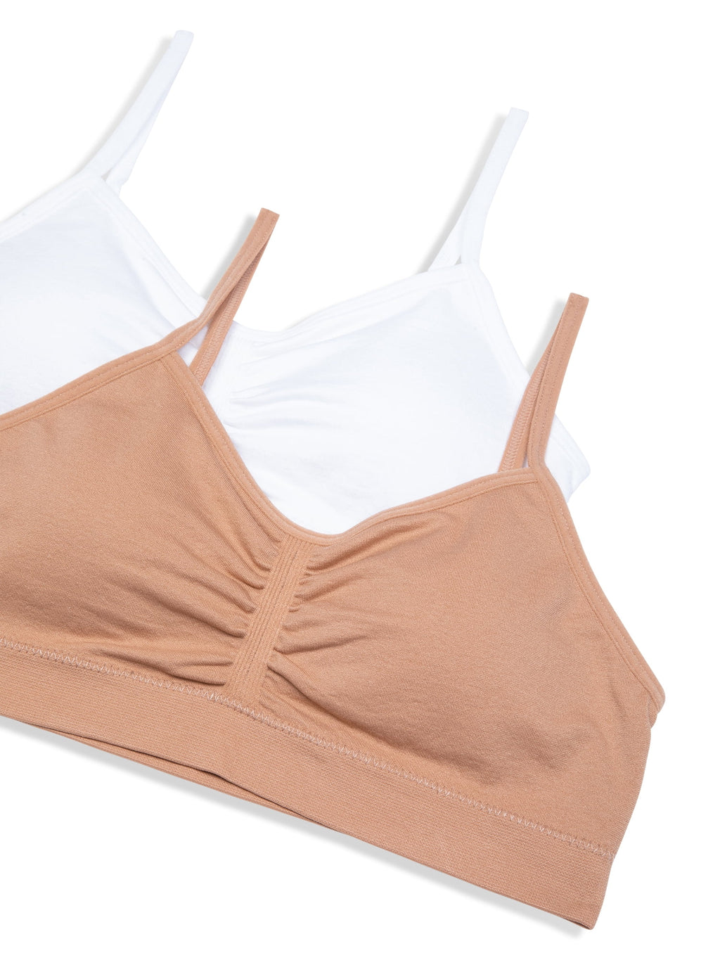 Seamless Ruched Crop Bra, 2-Pack O4044