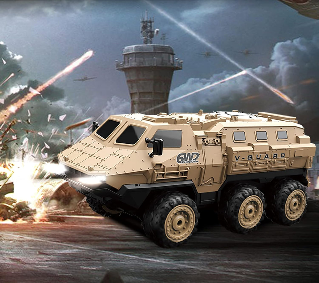 2.4 GHz 6WD RC Military Truck with 2 Batteries M512152