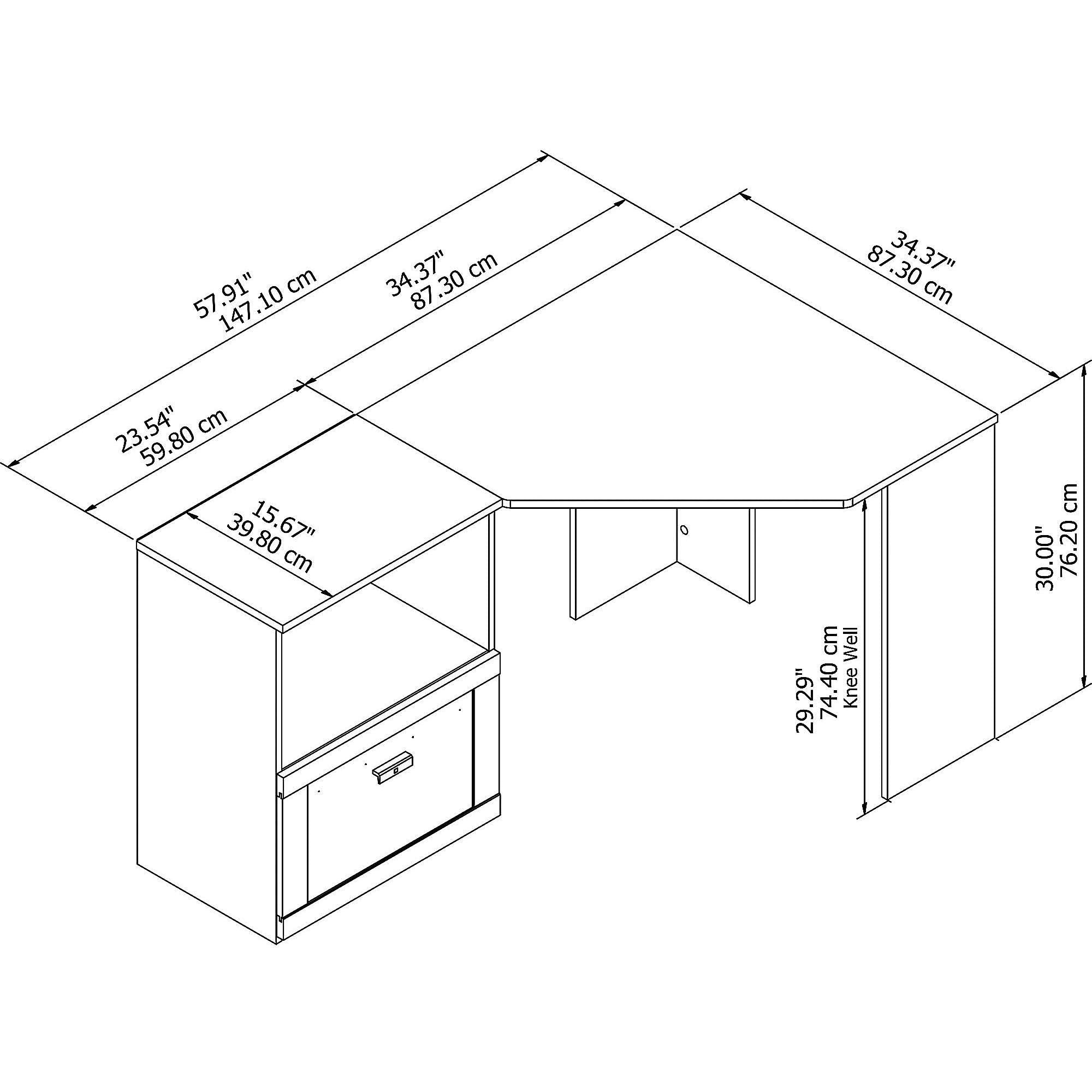 Corner Desk with Lateral File Cabinet G88442
