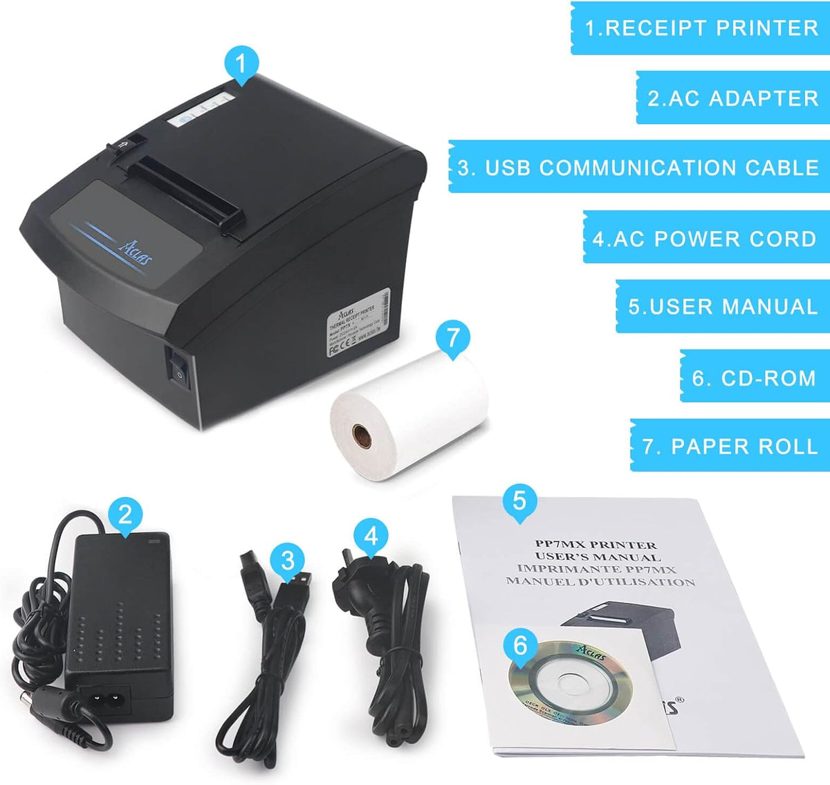 Thermal Receipt Printer 80mm with Auto Cutter Cash Drawer H433