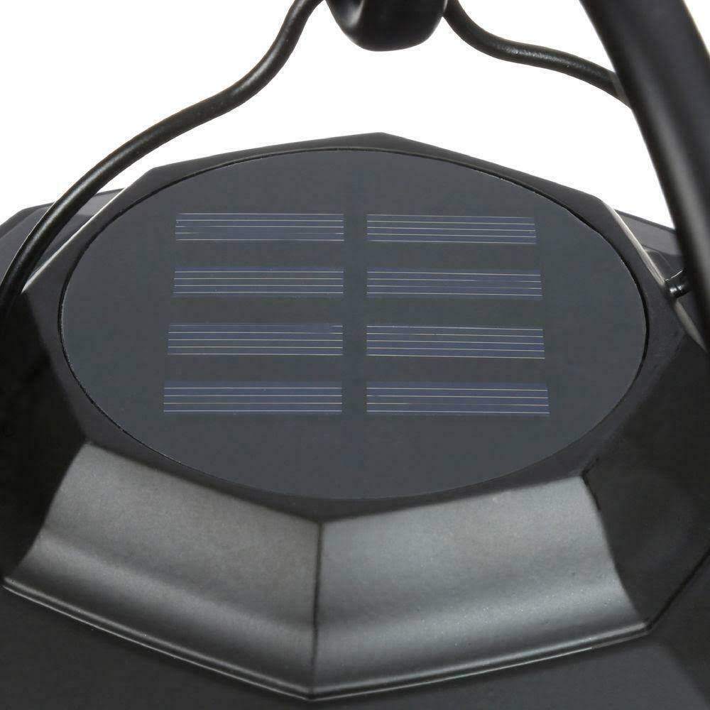 Matte Black Outdoor Integrated LED Path Light with Hammered Glass Lens (4-Pack) Y605