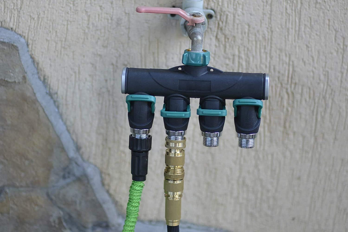 Solid Brass 3/4 inch GHT Garden Hose Quick Connector Set, Pack of 2 E4069