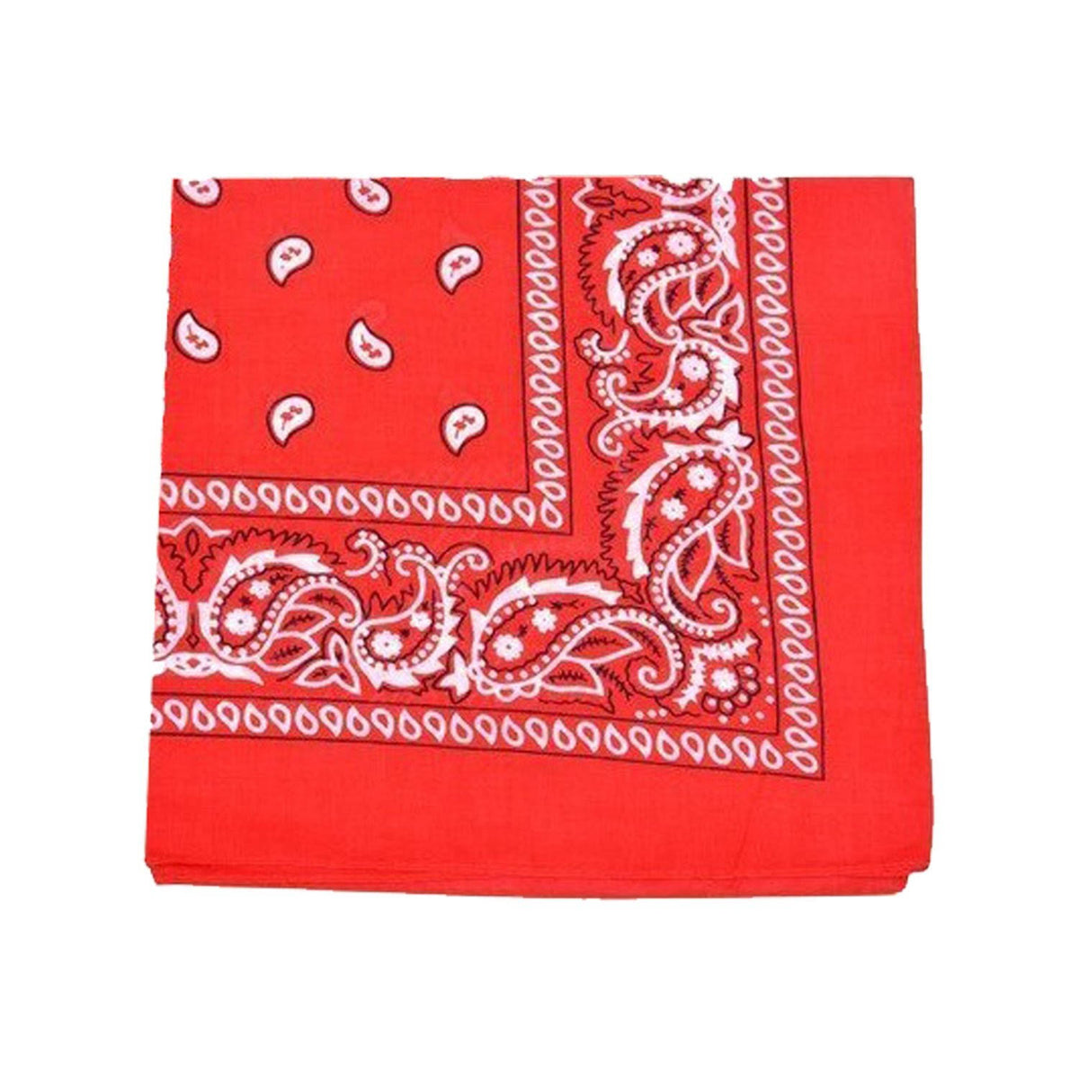 Red Paisley 100% Polyester Bandanas 50 Pack A404164