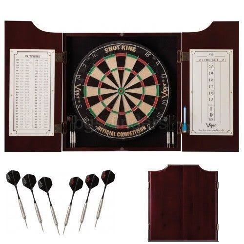 Sisal/Bristle Steel Tip Dartboard & Cabinet Bundle E630136