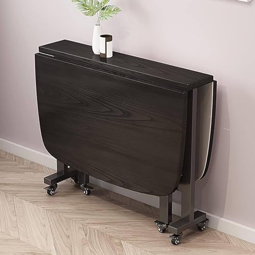 Brown Extendable Dining Table with Wheels L349438