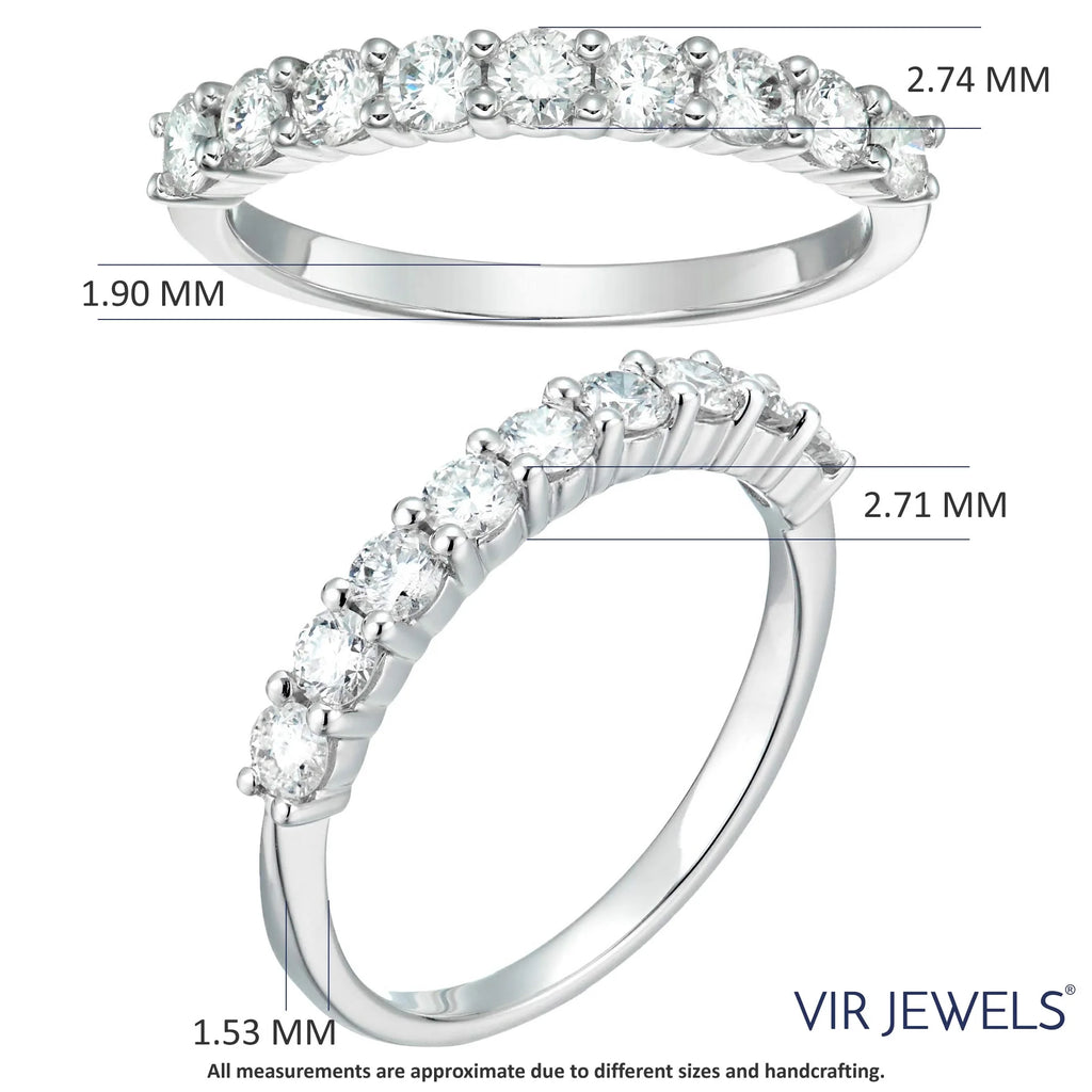 14K White Gold Diamond Wedding Band N1797