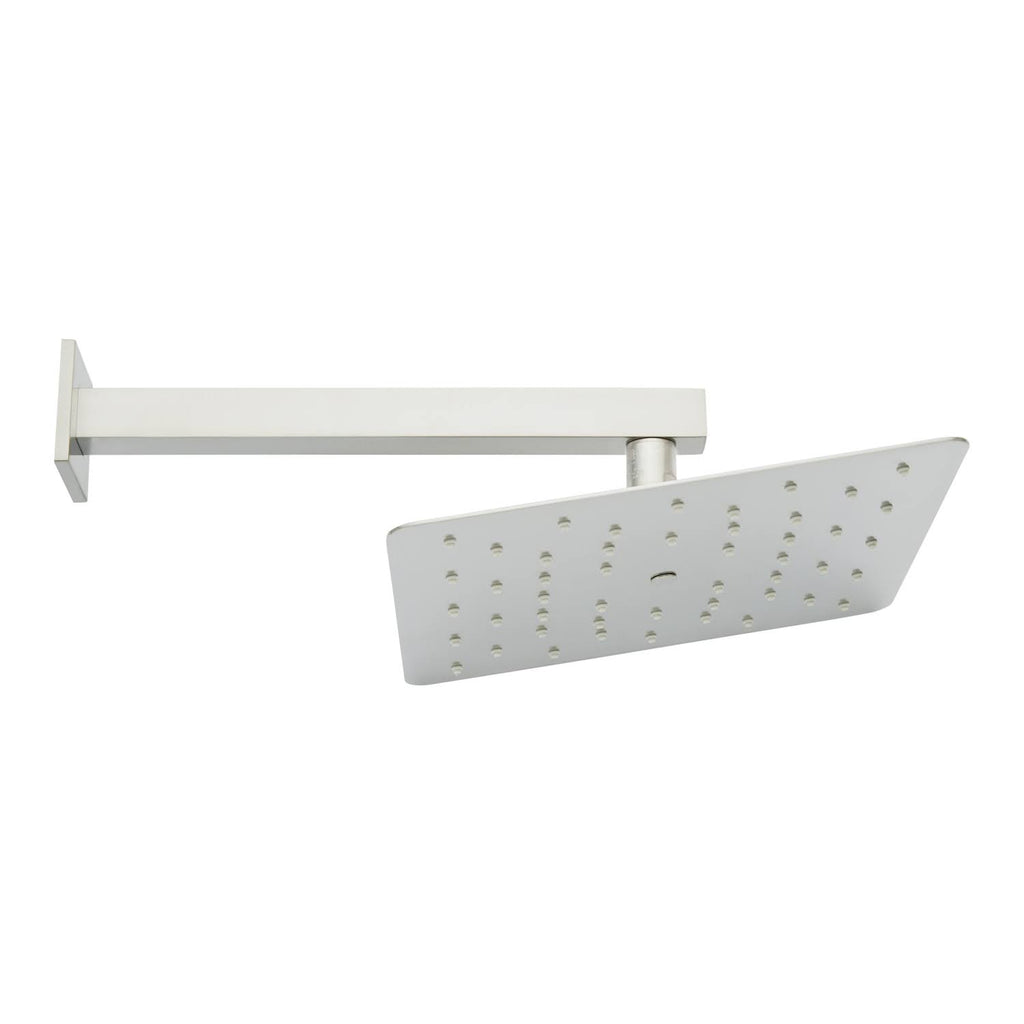 10x22 Rainfall Shower Head with Wall Mount Shower Arm 2.5 GPM Brushed Nickel I43059