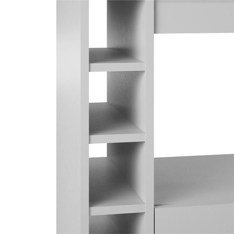 Wooden Kitchen Cart in Dove Gray N2479