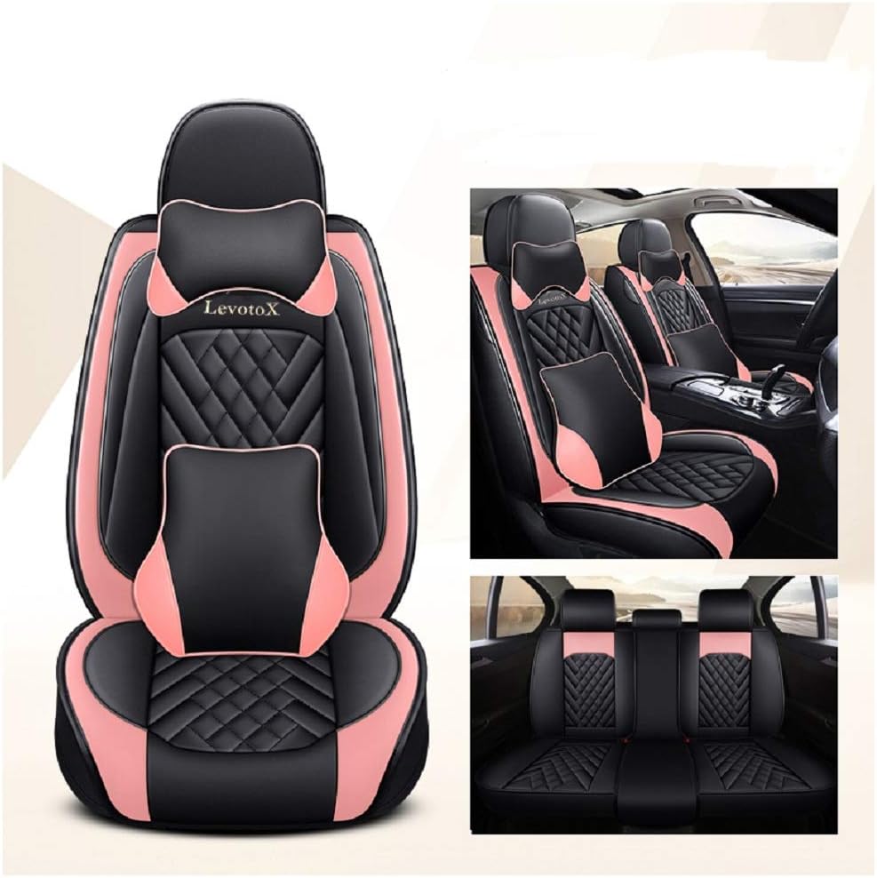 Red Car Seat Covers 5 Seats Full Set S92173