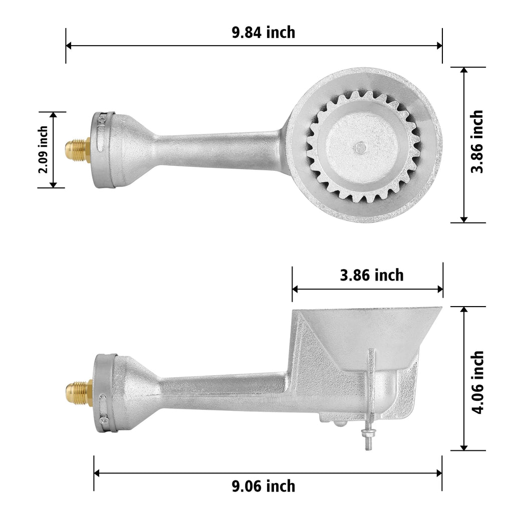 Cast-Iron Round Burner Head with Propane Regulator and Hose W900
