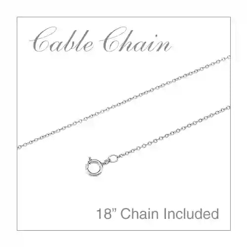 14K White Gold Diamond Cross with 18" Chain X179