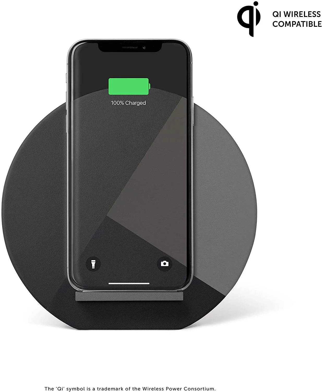 Wireless Charger Stand with Genuine Italian Leather E2129