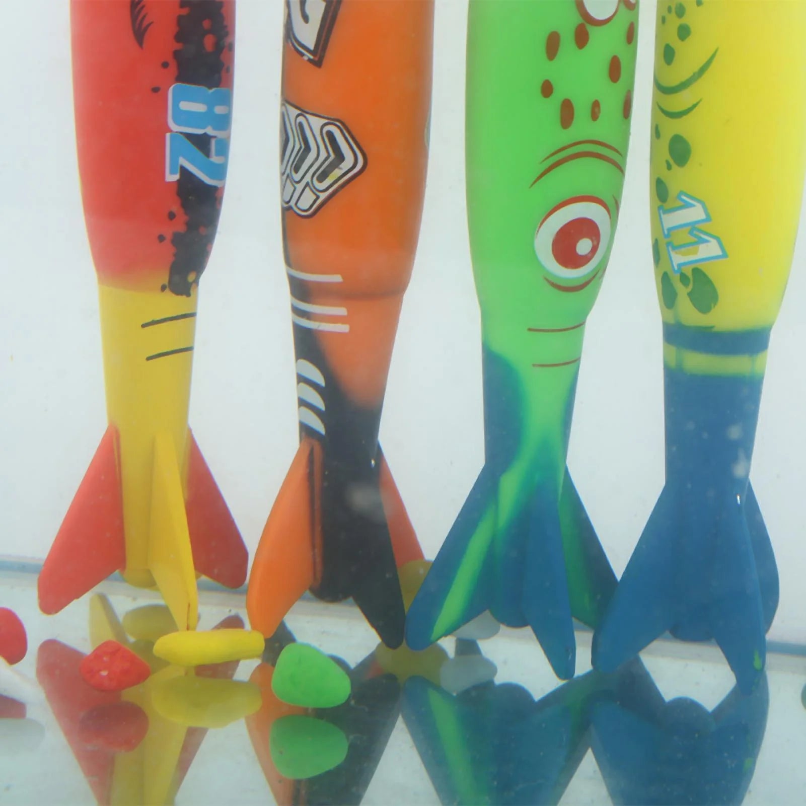 4pcs Swimming Pool Toys Mine Shape Diving Toys Underwater Q3513