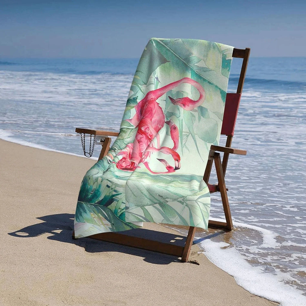Pink Flamingo Beach Towel Q900969