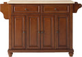 White Full Size Kitchen Island with Solid Granite Top H845
