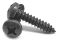 #8-18 x 1 3/4 Sheet Metal Screw Phillips Pan Head Type AB Low Carbon Steel Black Oxide Q773