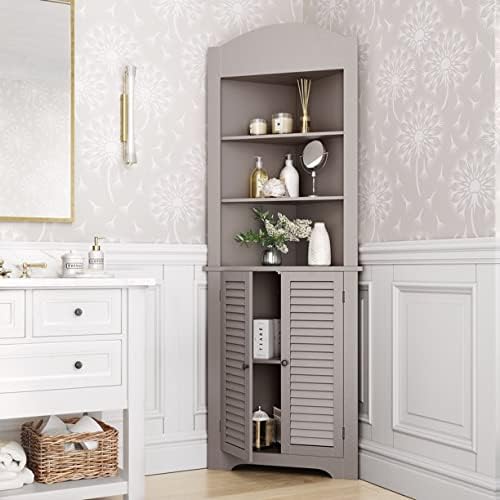Taupe Tall Corner Cabinet C890404