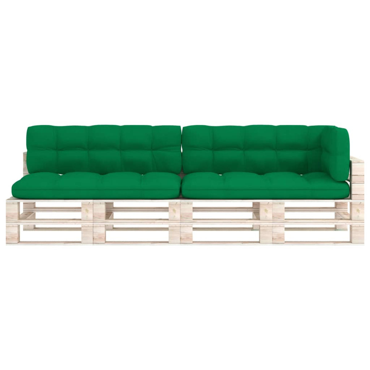 Set of 5 Green Fabric Pallet Sofa Cushions P193750