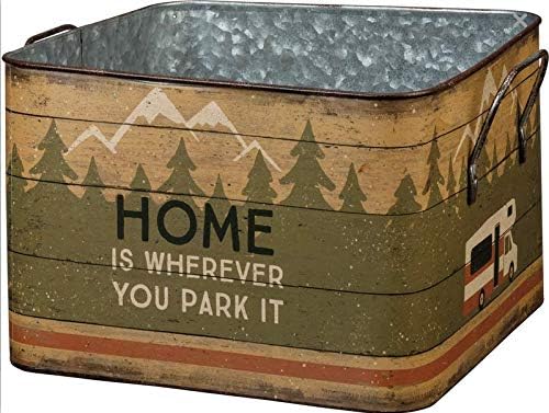 Rustic Square Metal Bins, Set of 2 Y5555