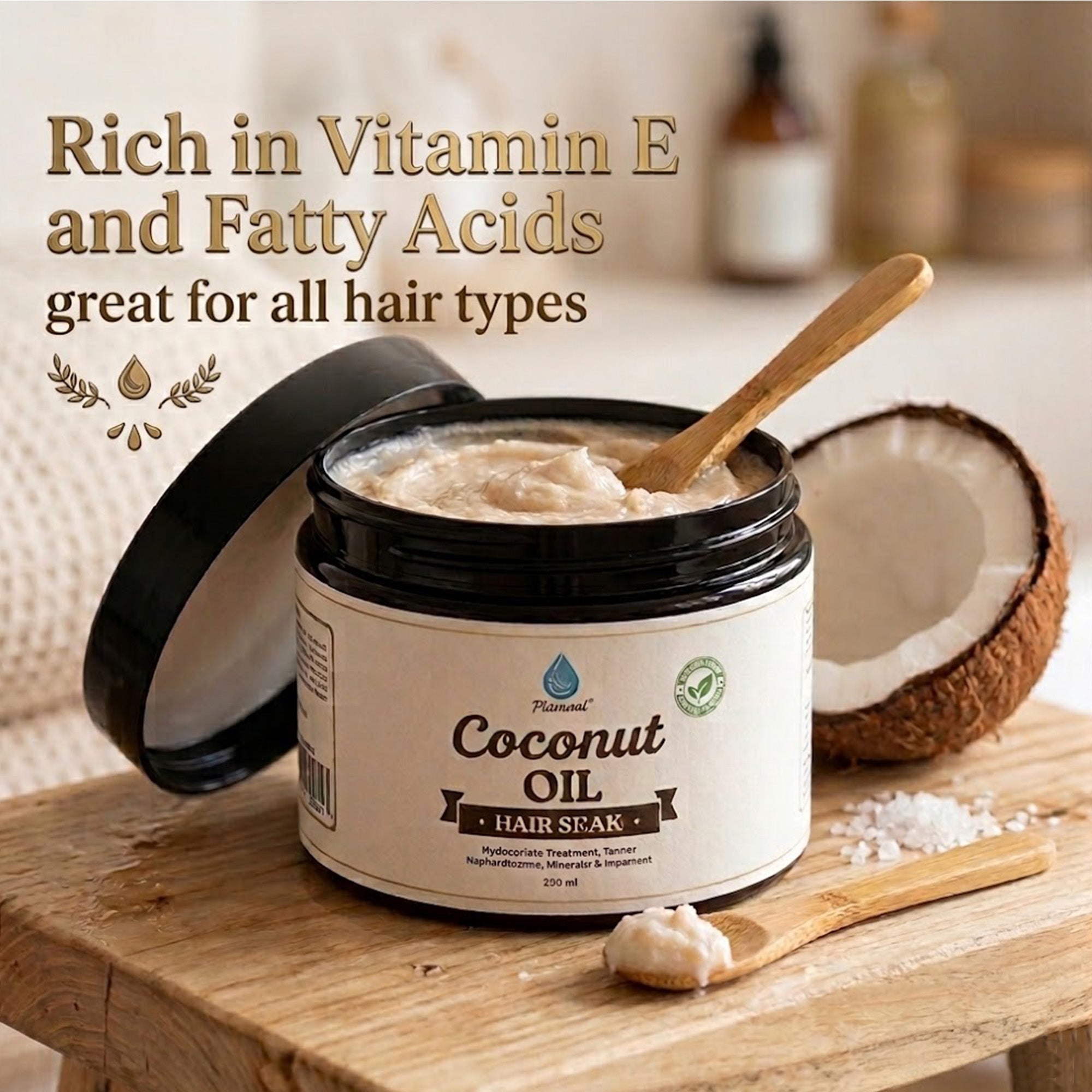 100% Natural Coconut Oil Hair Mask 10 Oz