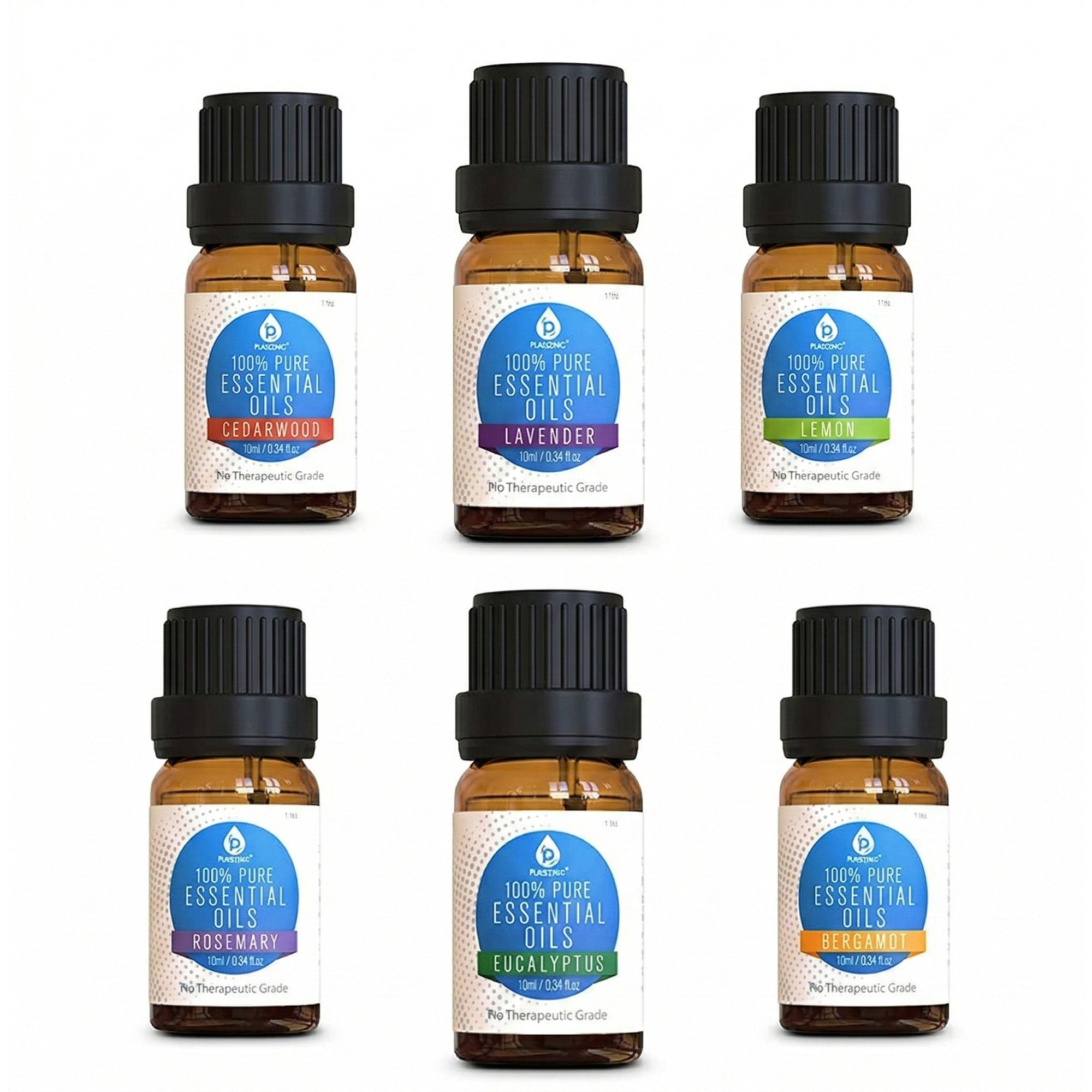 6 Pack of 100% Pure Essential Aromatherapy Oils