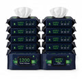 12 Pack of Flushable Man Wipes (1200 Mint Scented Wipes)