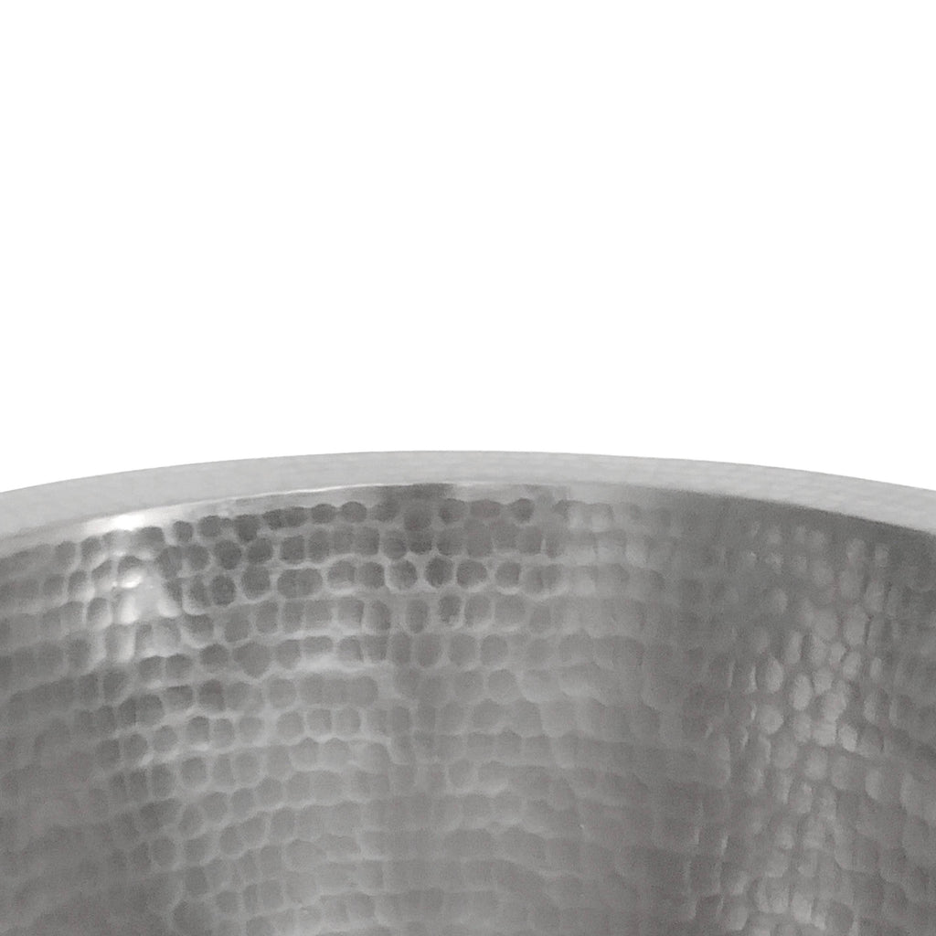 12-Inch Round Hammered Copper Bar Sink with 2-Inch Drain Opening M952