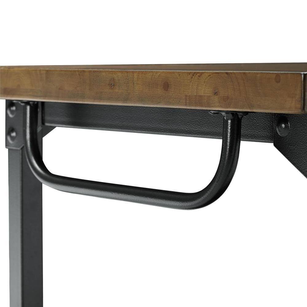 Rustic Antique Oak/Black Multifunction Cart M261267