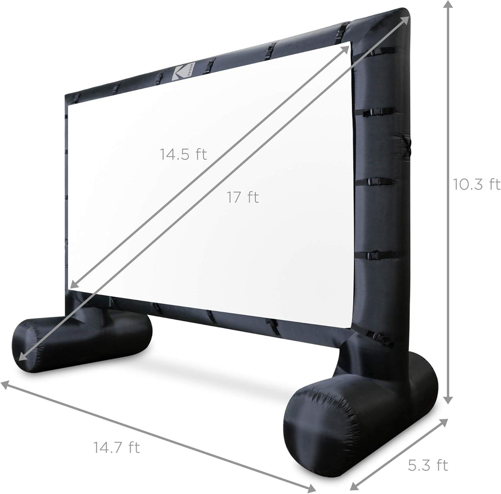 14.5 Feet Inflatable Outdoor Projector Screen with Air Pump, Carry Case, Stakes, Repair Patches G87113