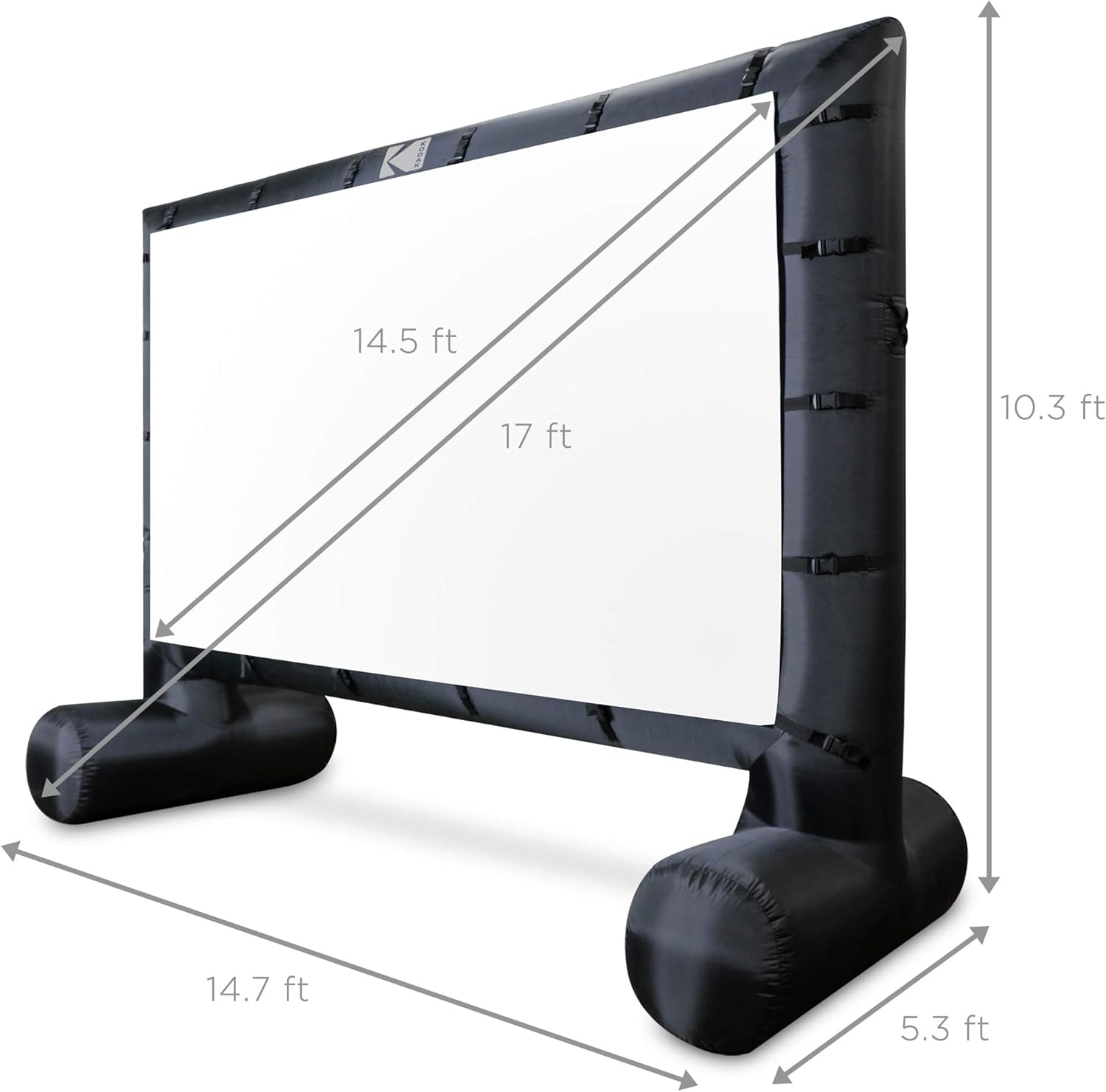 14.5 Feet Inflatable Outdoor Projector Screen with Air Pump, Carry Case, Stakes, Repair Patches G87113