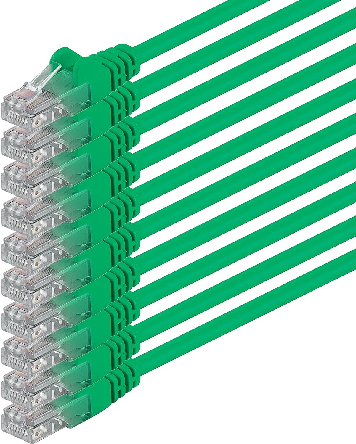 Green 0.25m 10 Pieces Ethernet LAN Cable N79905