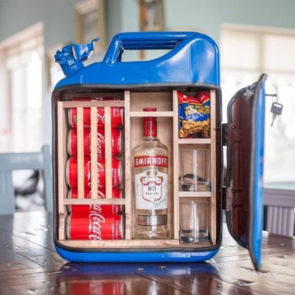 Black Pack of 2 Jerry Can Mini Bar With Whiskey Cabinet H75787