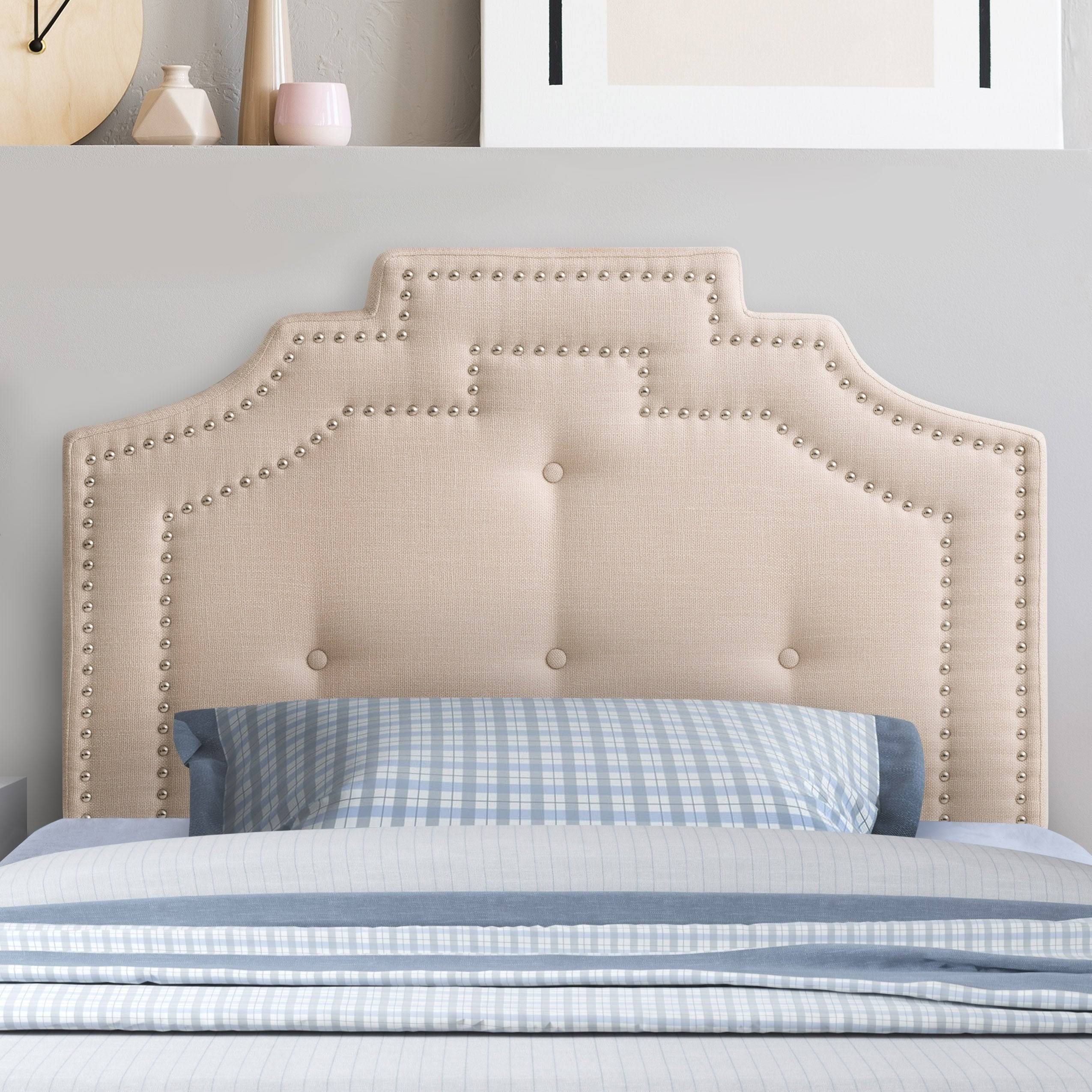 Navy Blue Button Tufted Headboard O8790