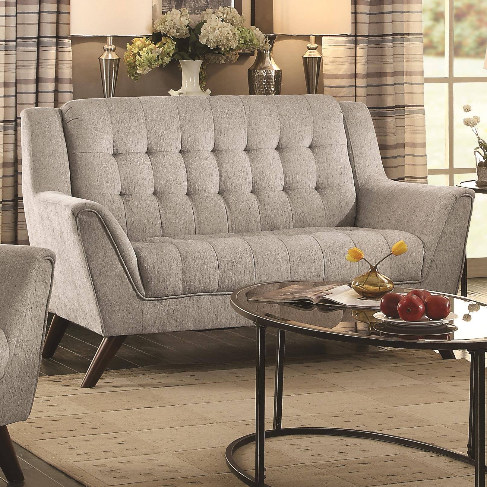 Dove Grey Loveseat O9555