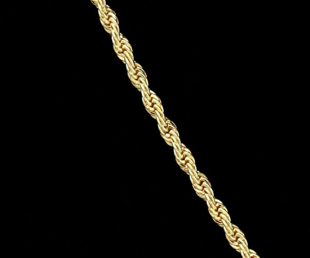 14K Bonded Gold Rope Chain Necklace with Horse Charm and Gift Box/Bag U207198
