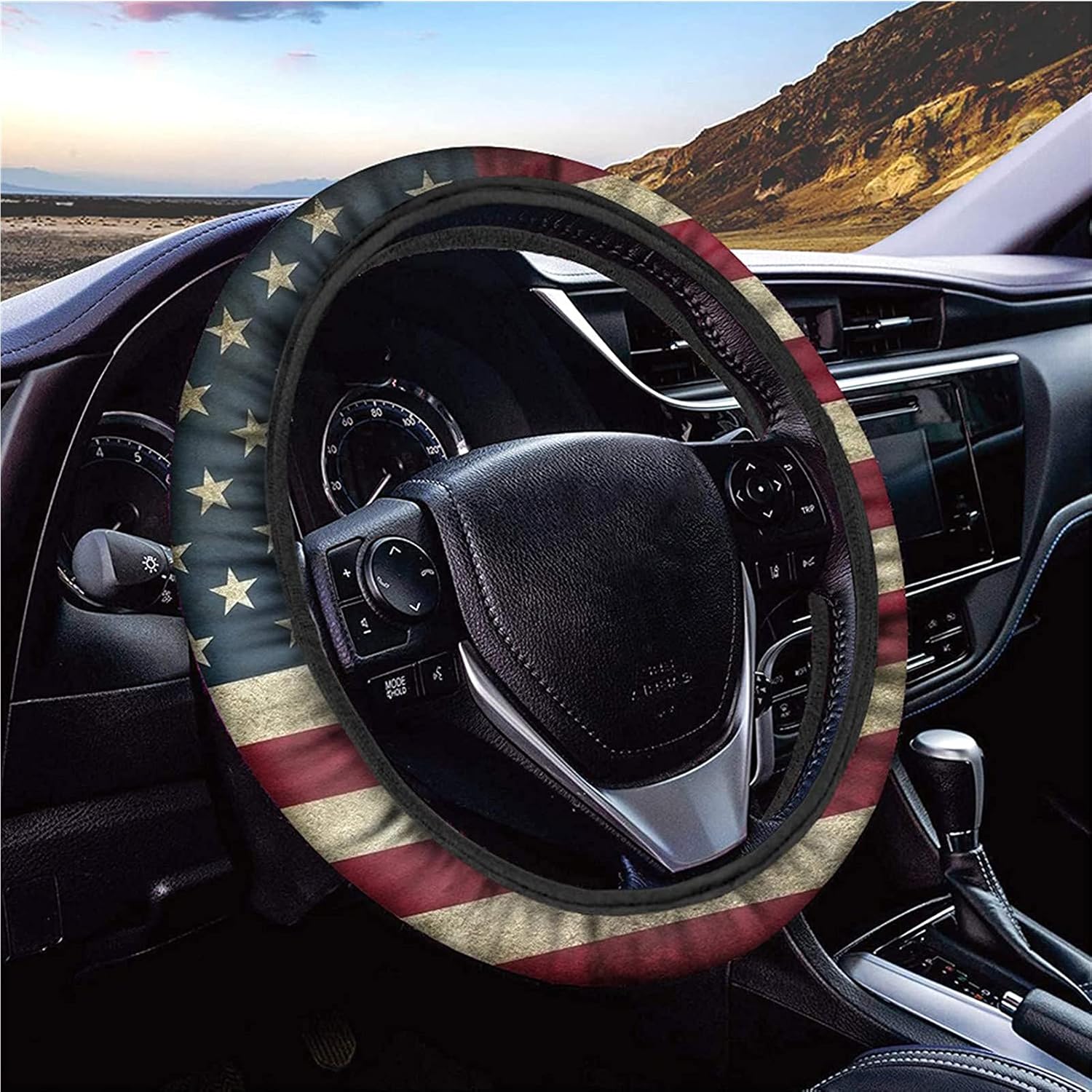 Black Auto Car Steering Wheel Cover 15 inch E428