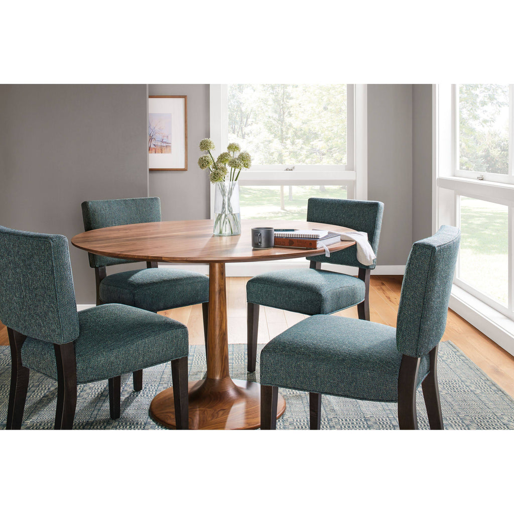 Modern Georgia Side Chair in Conley Graphite with Charcoal Legs Grey N5444