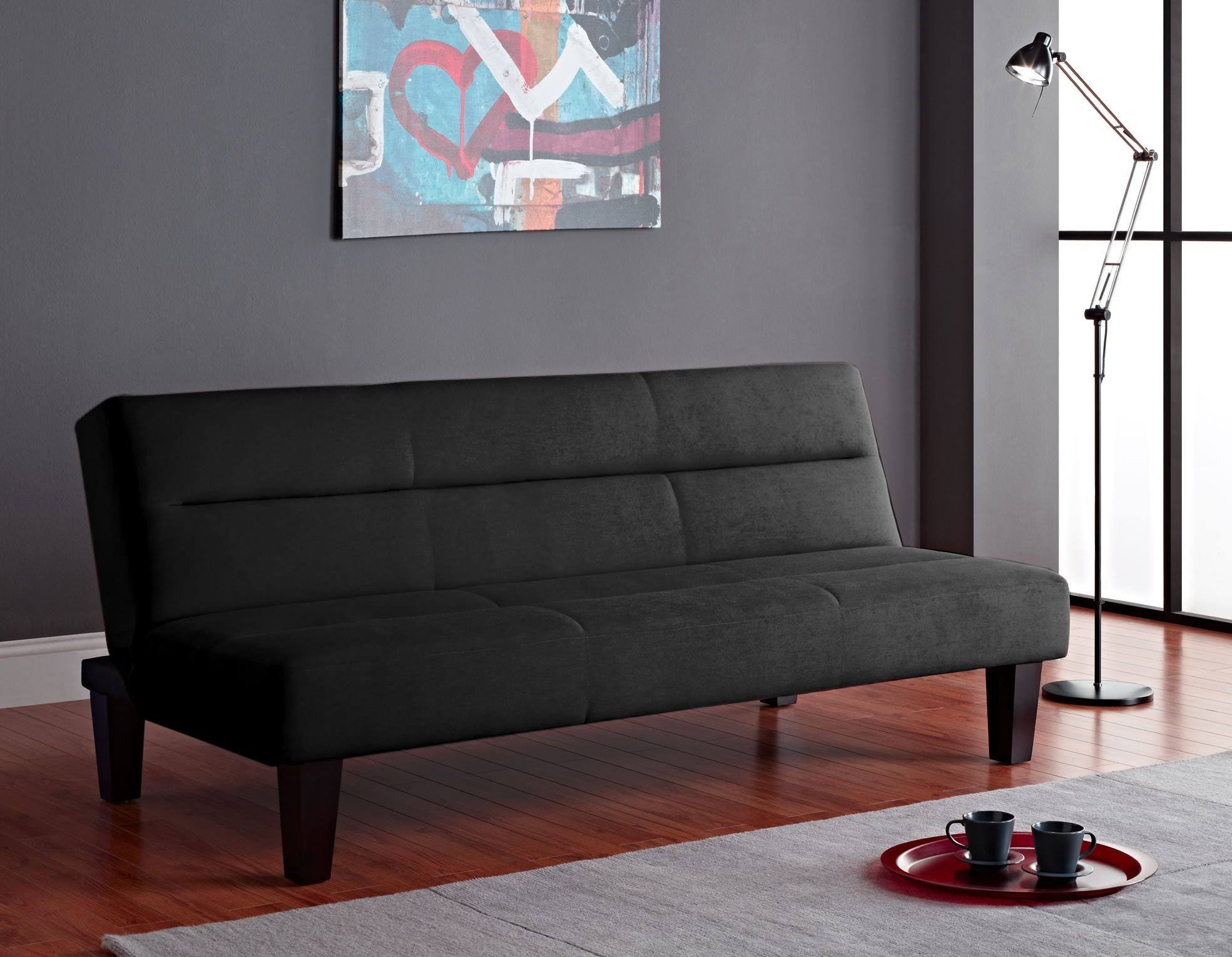 Black Microfiber Futon C3994