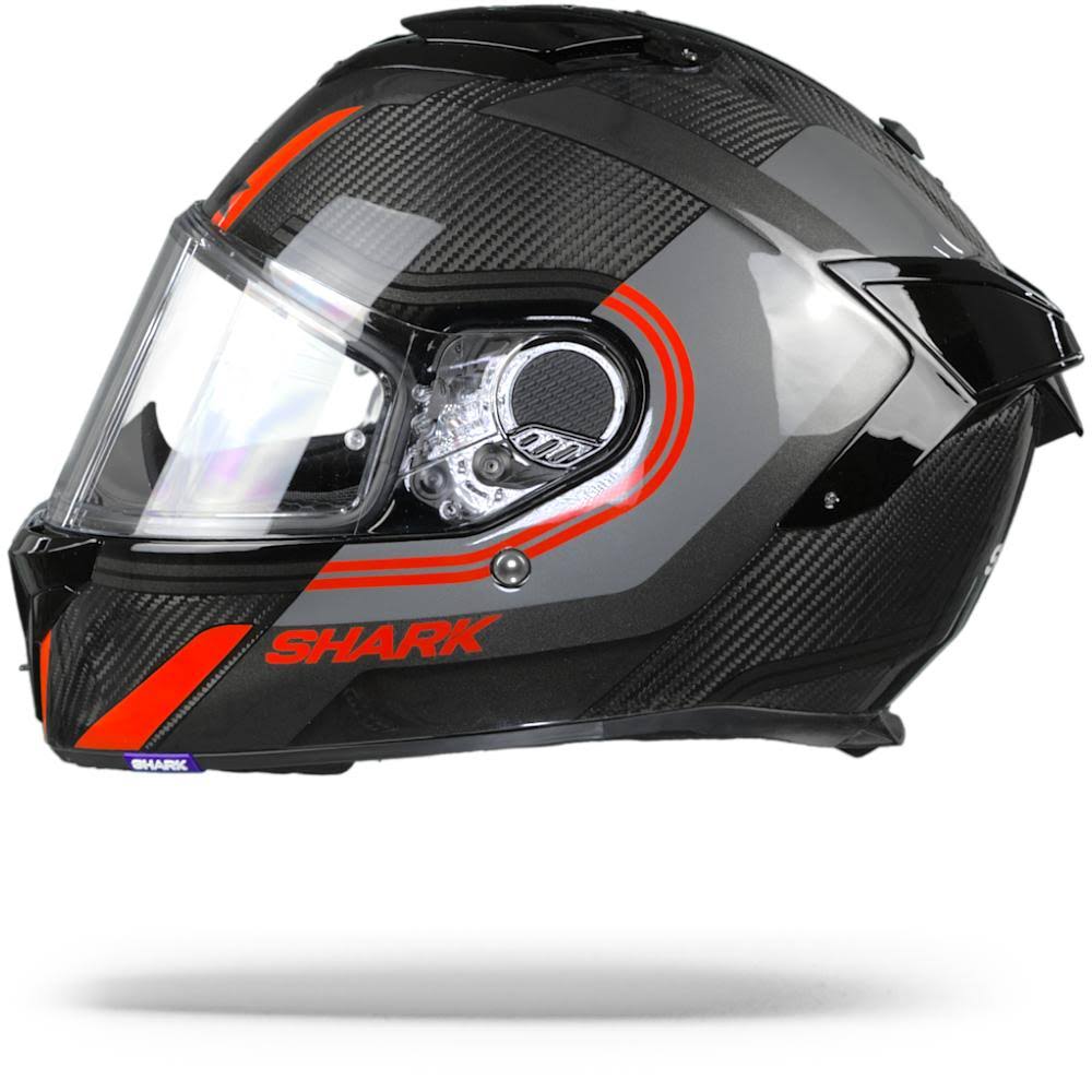Carbon Anthracite Red Motorcycle Helmet O4086