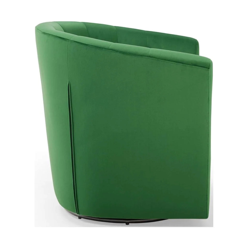 Emerald Tufted Performance Velvet Swivel Armchair H723