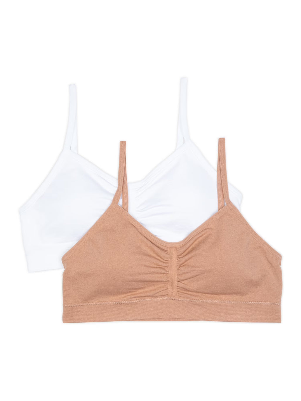 Seamless Ruched Crop Bra, 2-Pack O4044