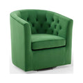 Emerald Tufted Performance Velvet Swivel Armchair H723