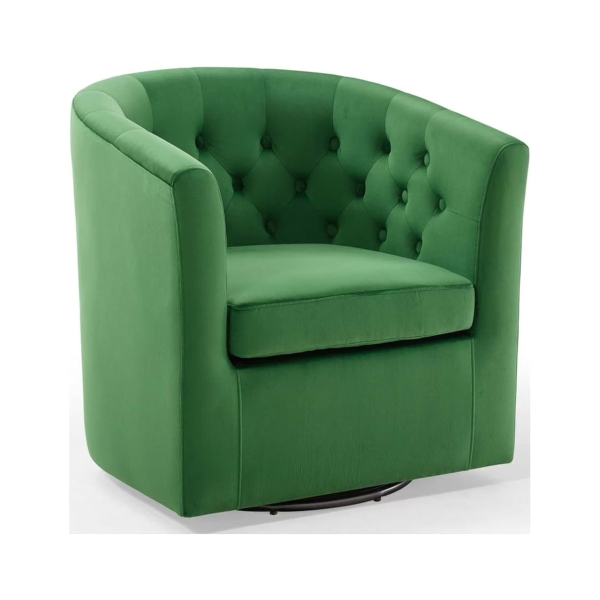Emerald Tufted Performance Velvet Swivel Armchair H723