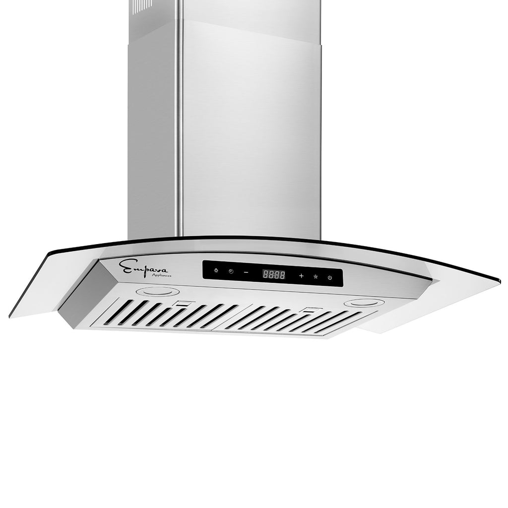 2 Piece Kitchen Appliances Package with Gas Cooktop and Wall Mount Range Hood K2971