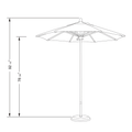 Indigo Fabric 7 1/2' Round Pulley Lift Umbrella M636355