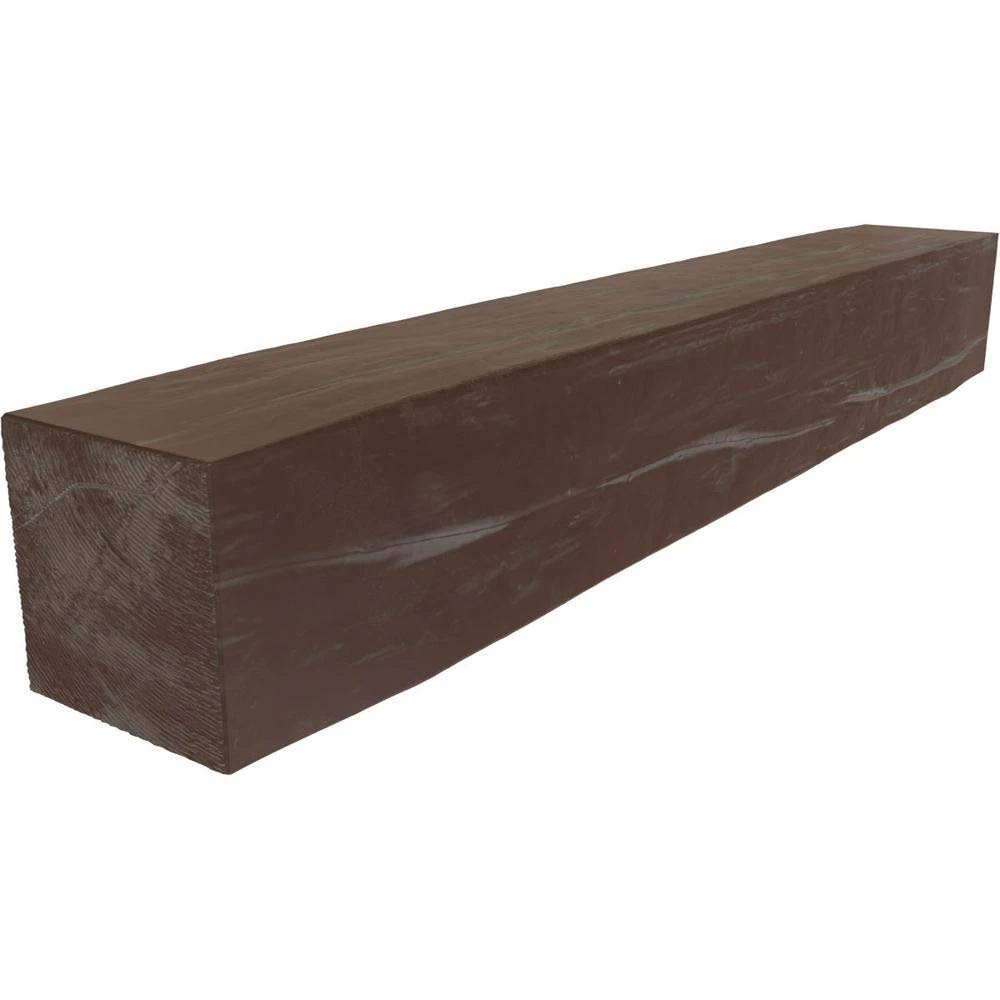 Aged Pecan Faux Wood Fireplace Mantel D198618