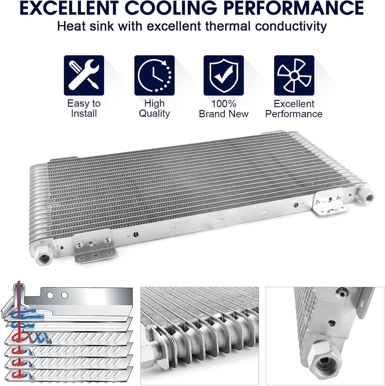 Transmission Oil Cooler Kit with Mounting Hardware Y1138