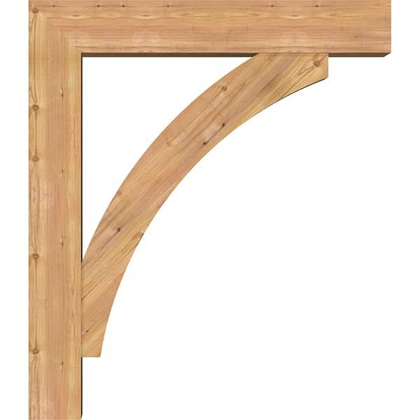 Thorton Block Smooth Bracket with Offset Brace, Western Red Cedar E890