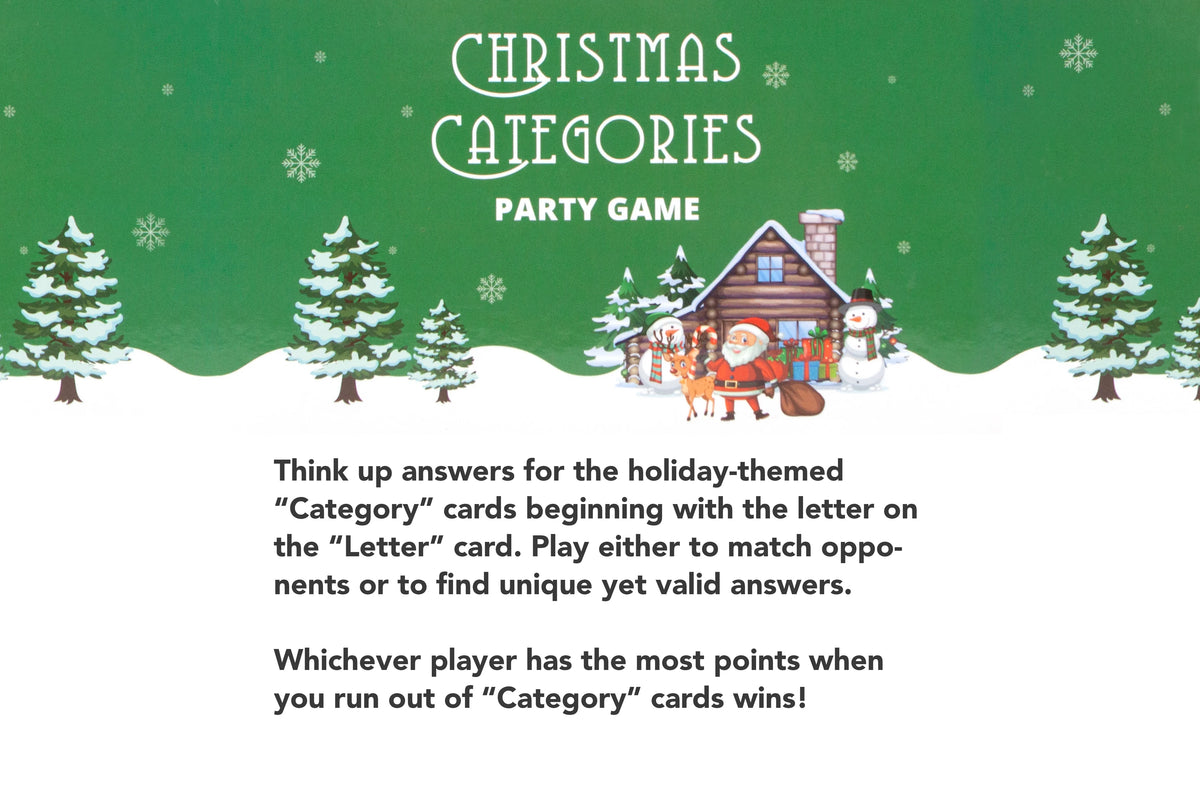 Christmas Categories Game C2505