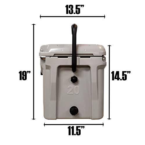 Sand 20 Quart Roto Molded Hard Sided Cooler G473